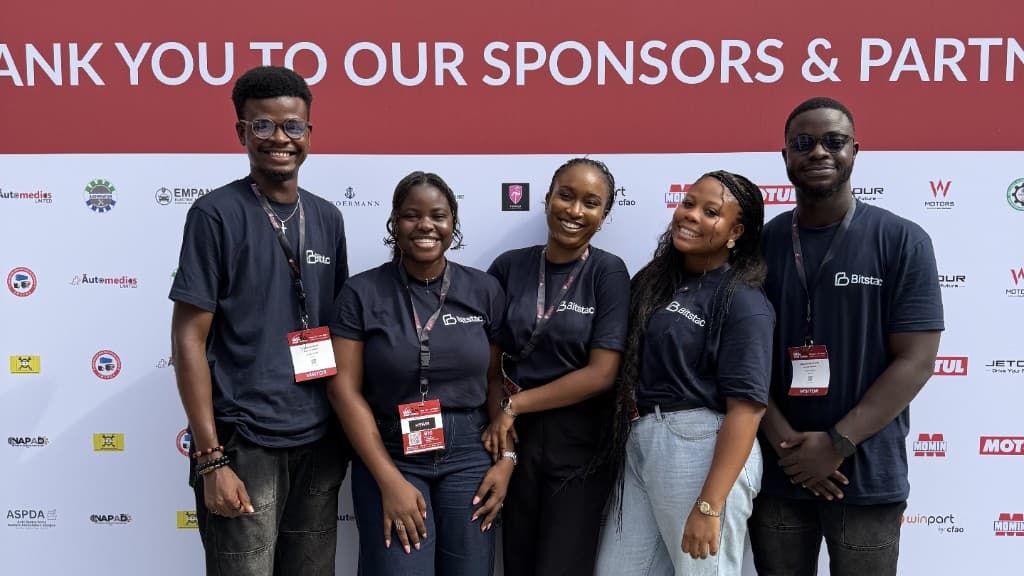 Bitstac team at an industry event