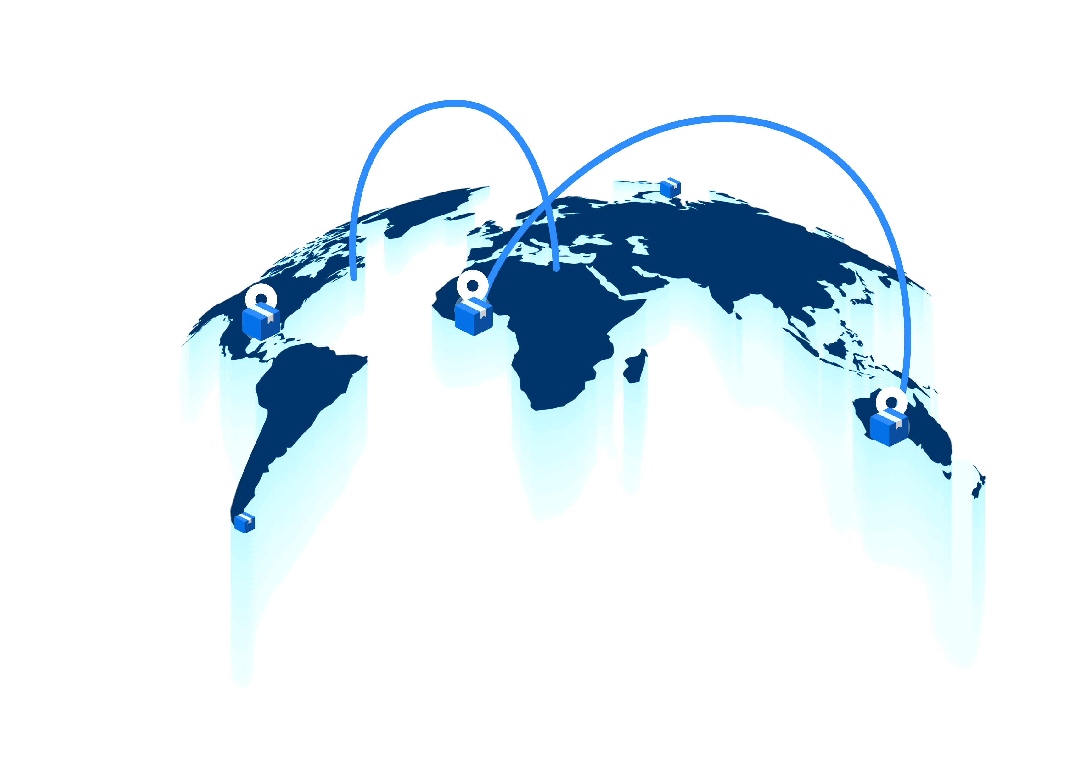 Global shipping routes on Bitstac Ship