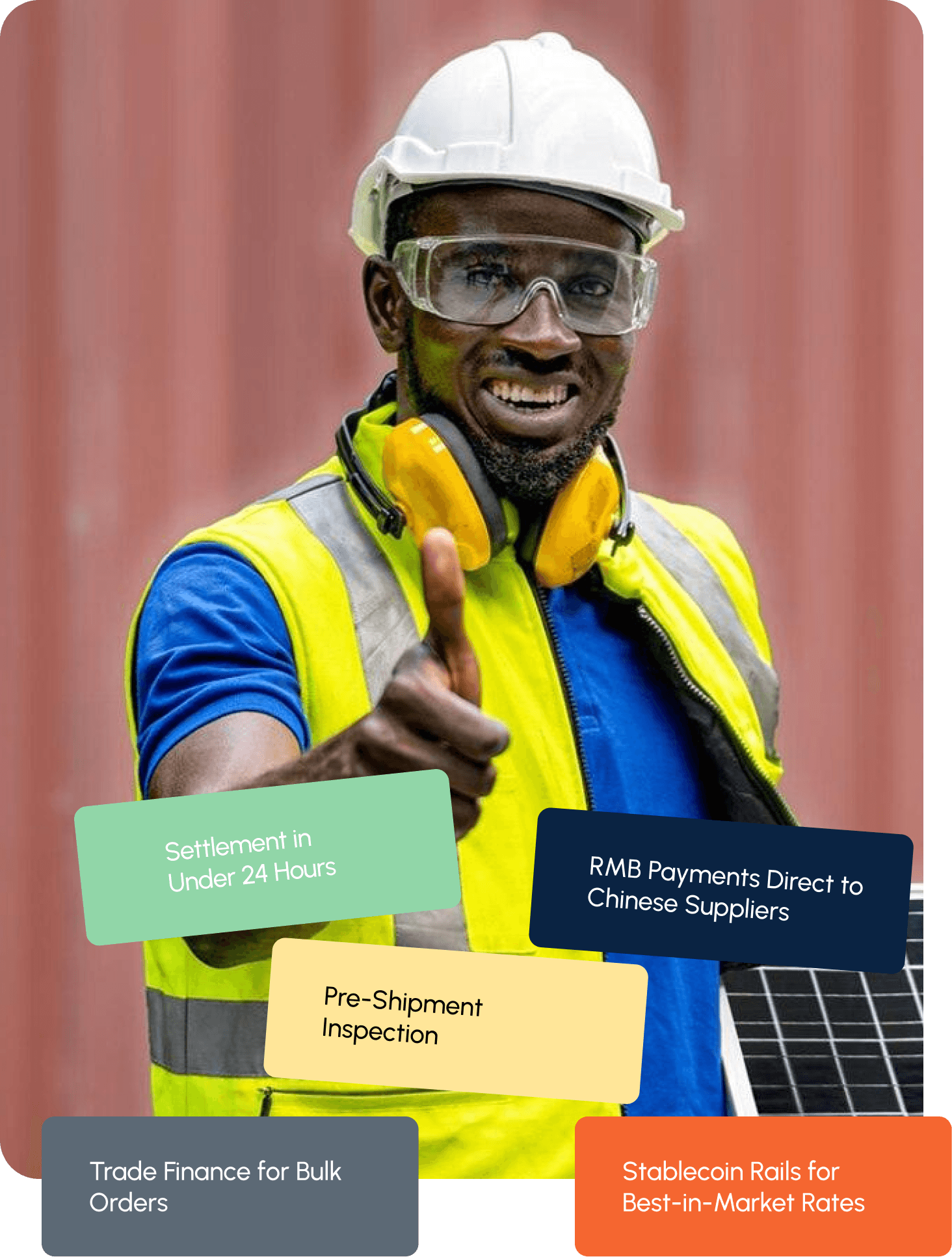 Solar industry professionals with Bitstac payment highlights